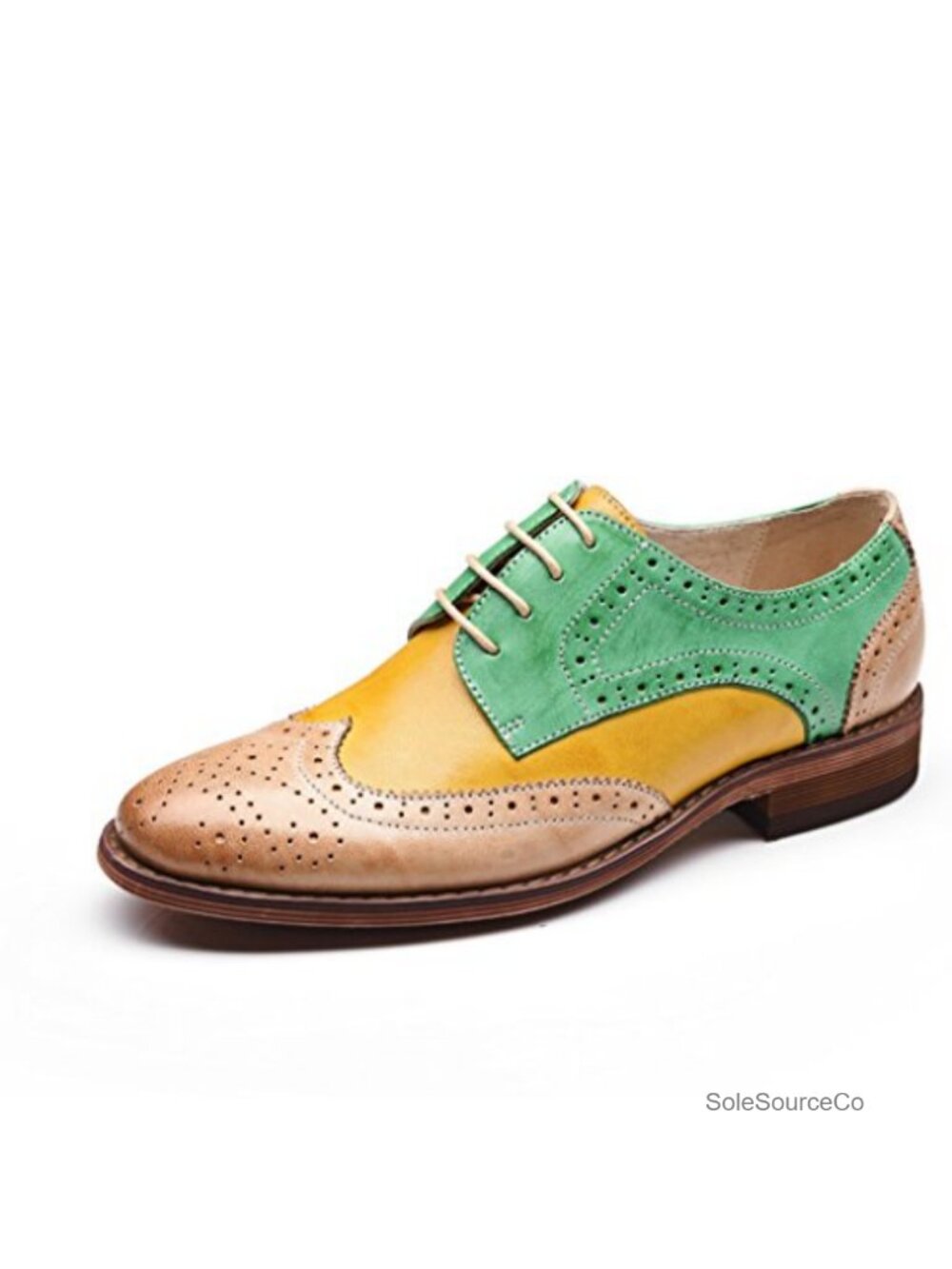 Leather Oxford Shoes Lace-Up Wingtip Business Casual Comfy